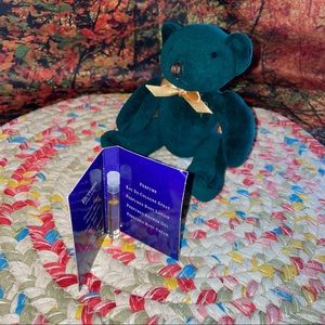 Rare- Victoria's Secret Little green bear & a little 1" tube of Victoria Perfume